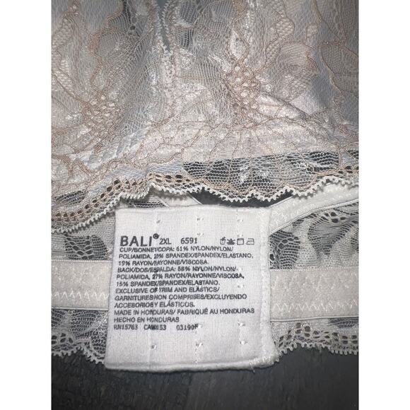 Bali Wireless Bralette Size 2XL Cream - Picture 3 of 4